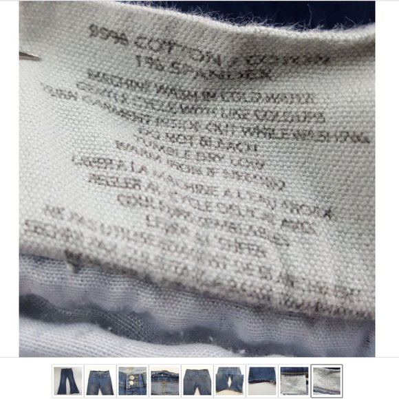 Bluenotes Denim Jeans Blue Distressed Women 30|30 Low Rise bootCut Skinny Flare - Picture 9 of 9